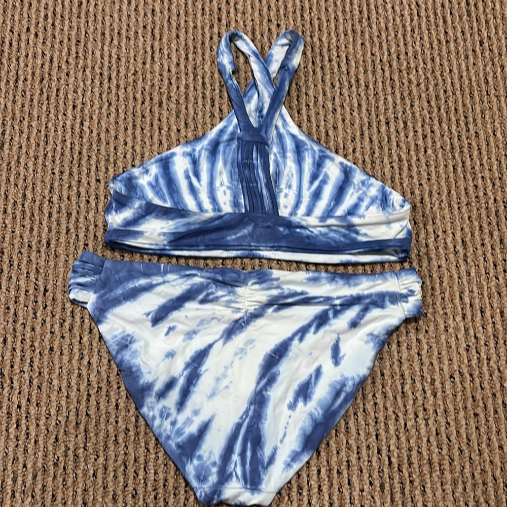 Lucky Brand Blue and White Swimwear - Picture 2 of 5